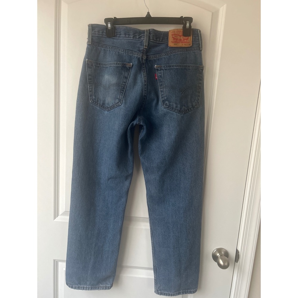 Levis 550 Relaxed Fit Jeans Mens 31x30 Medium Wash Blue Denim Tapered Leg - Picture 3 of 4